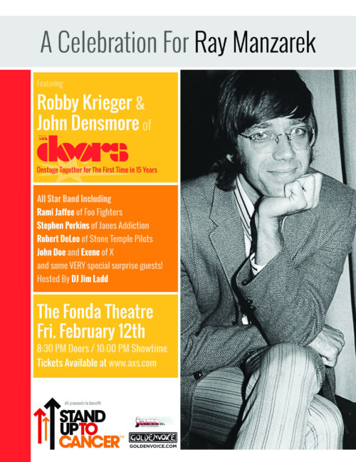 THE DOORS’ Robby Krieger & John Densmore To Honor Ray Manzarek at LA Concert!